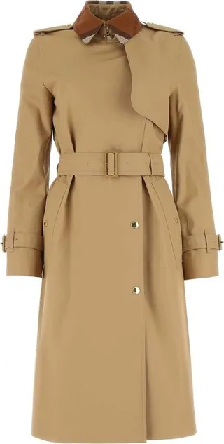 Burberry Single Breasted Belted Trench Coat