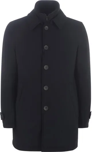 Herno High-Neck Single-Breasted Coat