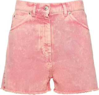 Cotton denim shorts
