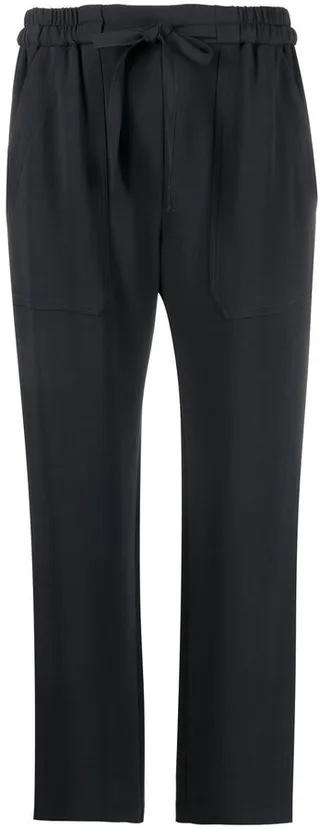 Drawstring Straight-Leg Trousers