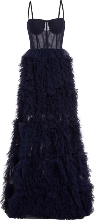 Ruffled Bustier Gown