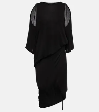 Cutout jersey maxi dress