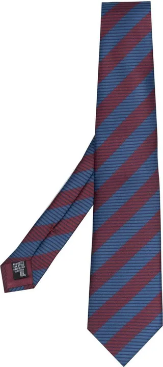 Diagonal-Pattern Silk Tie