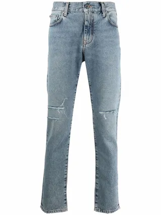Distressed-Effect Skinny Jeans