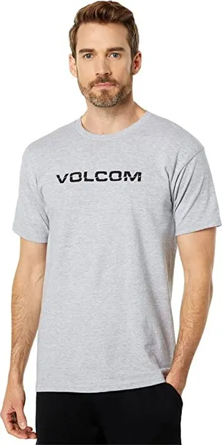 Volcom Rippeuro Short Sleeve Tee (Heather Grey) Men's Clothing