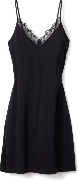 Lace Trim Cotton Jersey Nightgown
