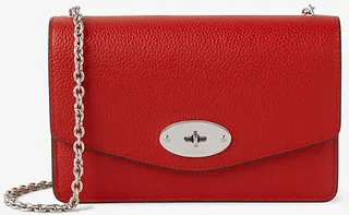Womens Lancaster Red Darley Small Leather Cross-body bag