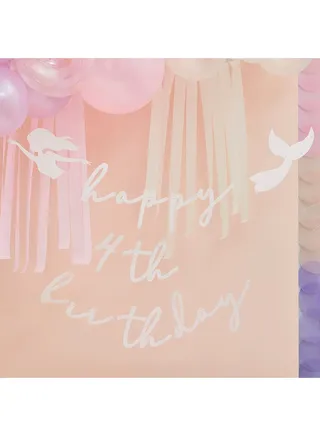 Mermaid & Shells Happy Birthday Bunting