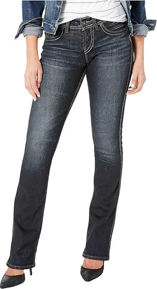Silver Jeans Co. Suki Mid-Rise Slim Boot Jeans in Indigo L93616SSX405 (Indigo) Women's Jeans
