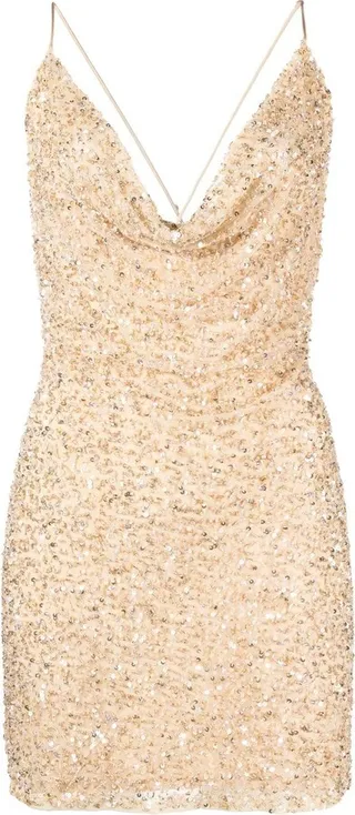 Sequin-Embellished Mini Dress