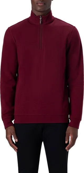 Reversible Knit Quarter Zip Pullover
