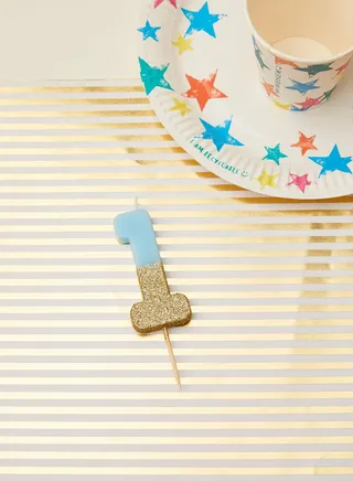 We Heart Birthdays Glitter Number Candle 1