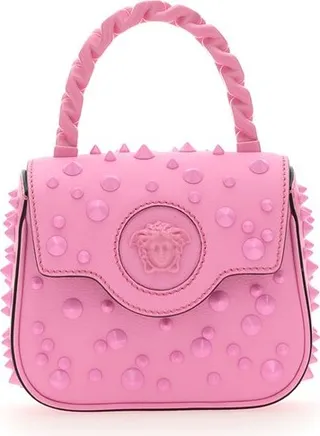 Versace Medusa Head Plaque Embellished Tote Bag