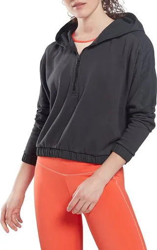 Core 10 by Reebok Women's Oversized French Terry Quarter-Zip Hoodie
