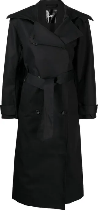 Loose-Fit Double-Breasted Trench Coat