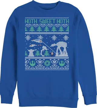 Men's Star Wars Ugly Christmas Hoth Sweet Hoth Sweatshirt - Royal Blue - X Large