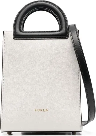 Two-Tone Leather Tote Bag