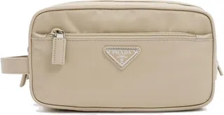 Prada Logo Plaque Travel Pouch