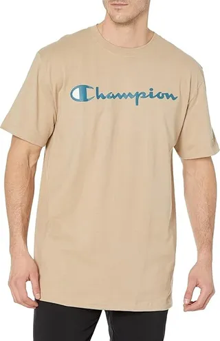 Champion Big Tall Classic Graphic Tee (Country Walnut) Men's Clothing