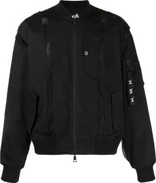 Mesh-Panel Bomber Jacket