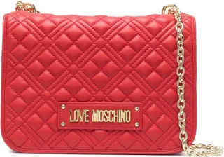 Quilted Logo-Plaque Shoulder Bag