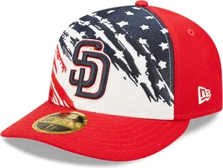 Men's New Era Red San Diego Padres 2022 4th of July Low Profile 59FIFTY Fitted Hat