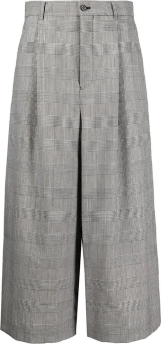 Glencheck cropped trousers