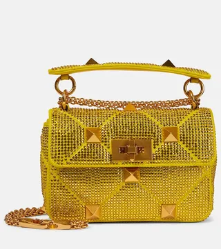 Roman Stud Medium embellished leather shoulder bag