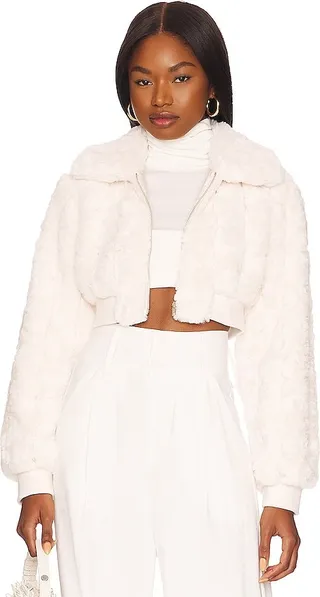 Dashiel Cropped Faux Fur Jacket