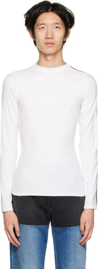 Peter Do White Rib Long Sleeve T-Shirt