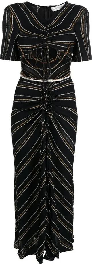 Crystal Garland cut-out detail T-shirt dress