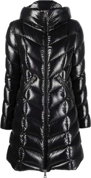 Marus high-shine quilted coat