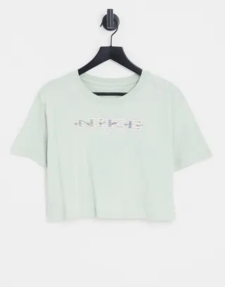 Nike Revival Pack essential logo crop t-shirt in pale green