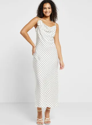 Cowl Neck Printed Dress