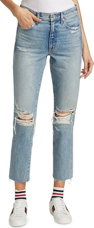 Hero Distressed Ankle Jeans