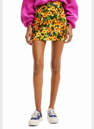 Floral Print Skirt