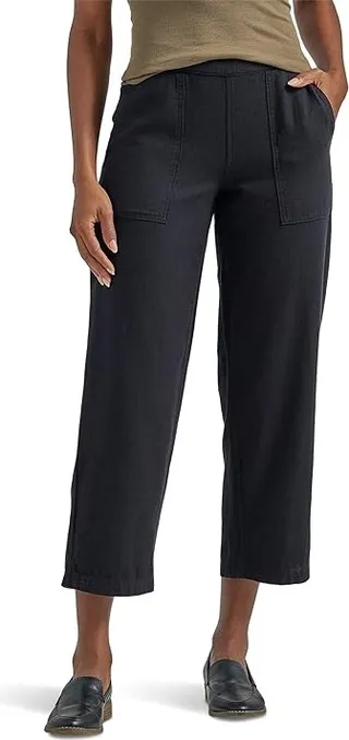 Lee Ultra Lux Pull-On Crop (Black) Women's Casual Pants