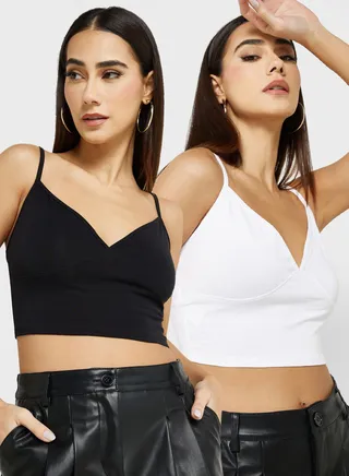 2 Pack Plunge Neck Bra
