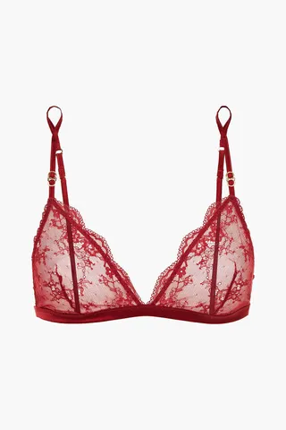Anna Blooming stretch-lace soft-cup triangle bra