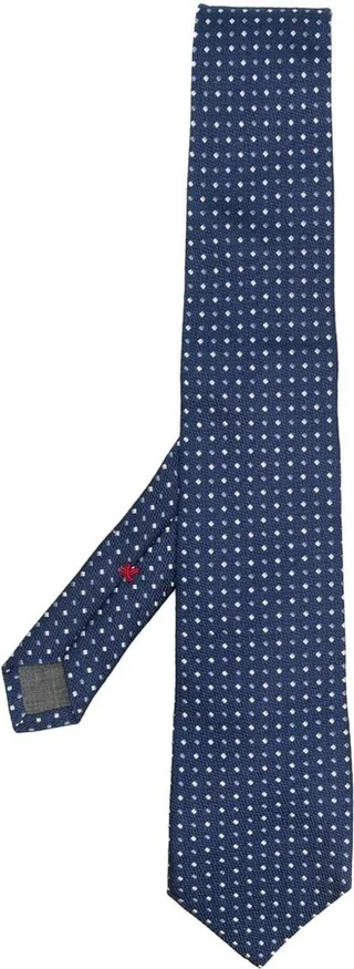 Embroidered-Pattern Detail Tie