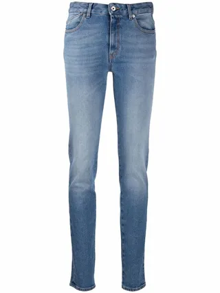 High-Waisted Slim-Cut Jeans