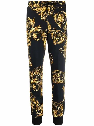 Barocco-print cotton track pants