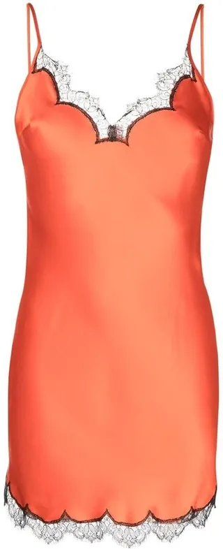 Lace-Trim Slip Dress