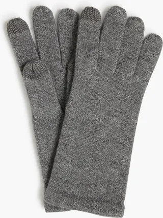 Heather Grey Echo Knit Touch Gloves