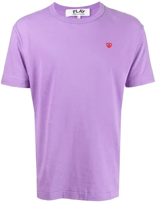 heart-patch short-sleeve T-shirt