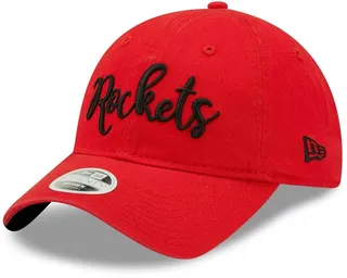 Women's New Era Red Houston Rockets Team Script 9Twenty Adjustable Hat
