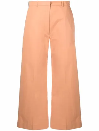 Cropped Cotton Trousers
