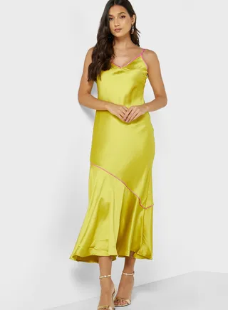 Tiered Hem Strappy Dress
