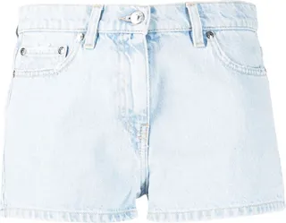Logo-Patch Denim Mini Shorts