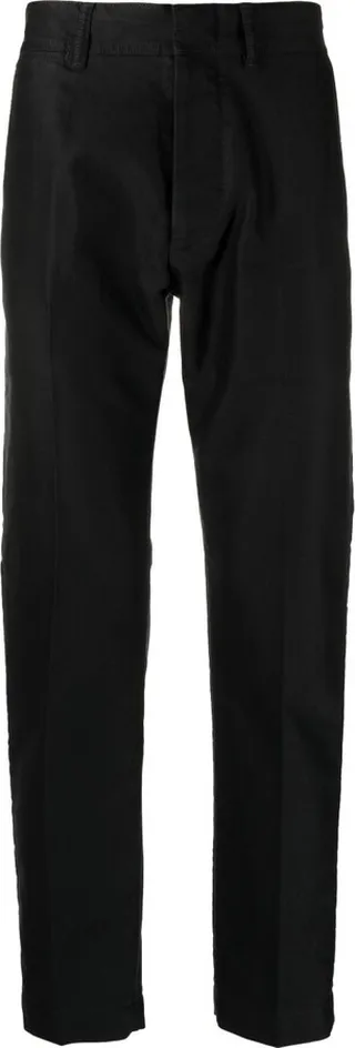 Black Straight-Leg Trousers
